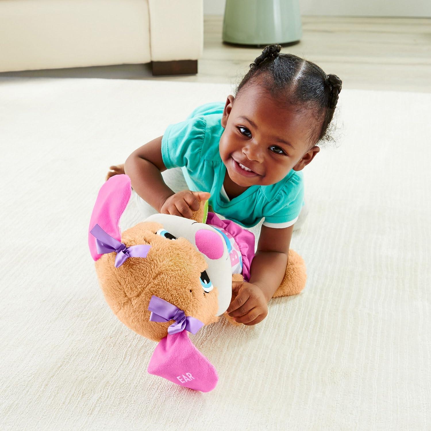 imageFisherPrice Baby ampamp Toddler Toy Laugh ampamp Learn Smart Stages Sis Musical Plush with Lights ampamp Phrases for Infants Ages 6 Months