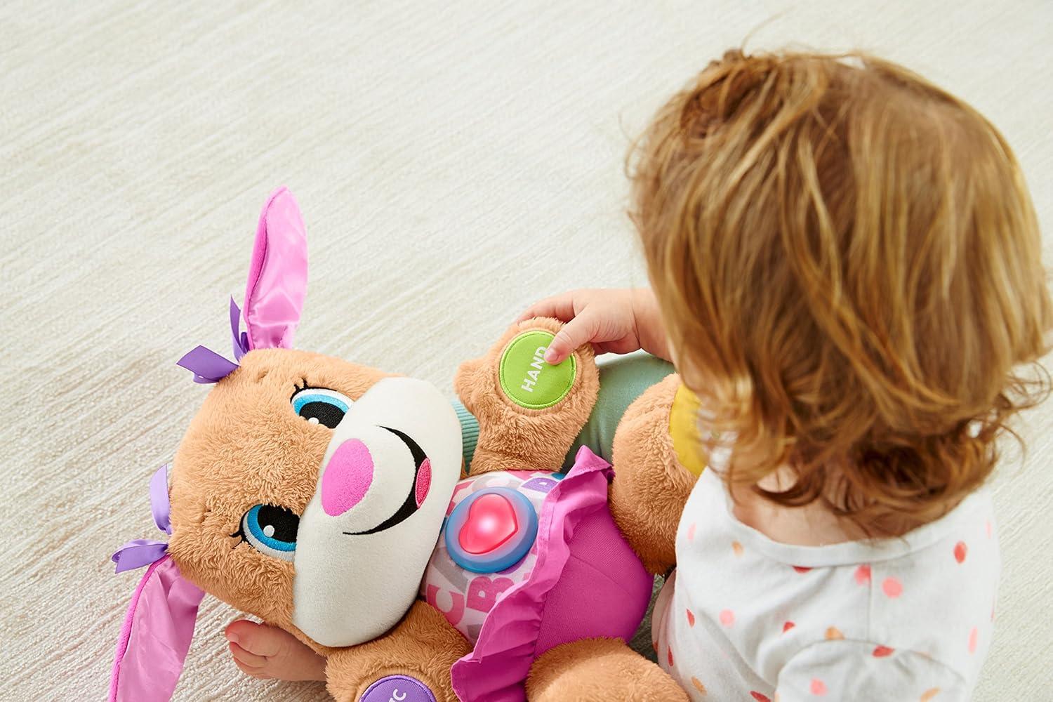 imageFisherPrice Baby ampamp Toddler Toy Laugh ampamp Learn Smart Stages Sis Musical Plush with Lights ampamp Phrases for Infants Ages 6 Months