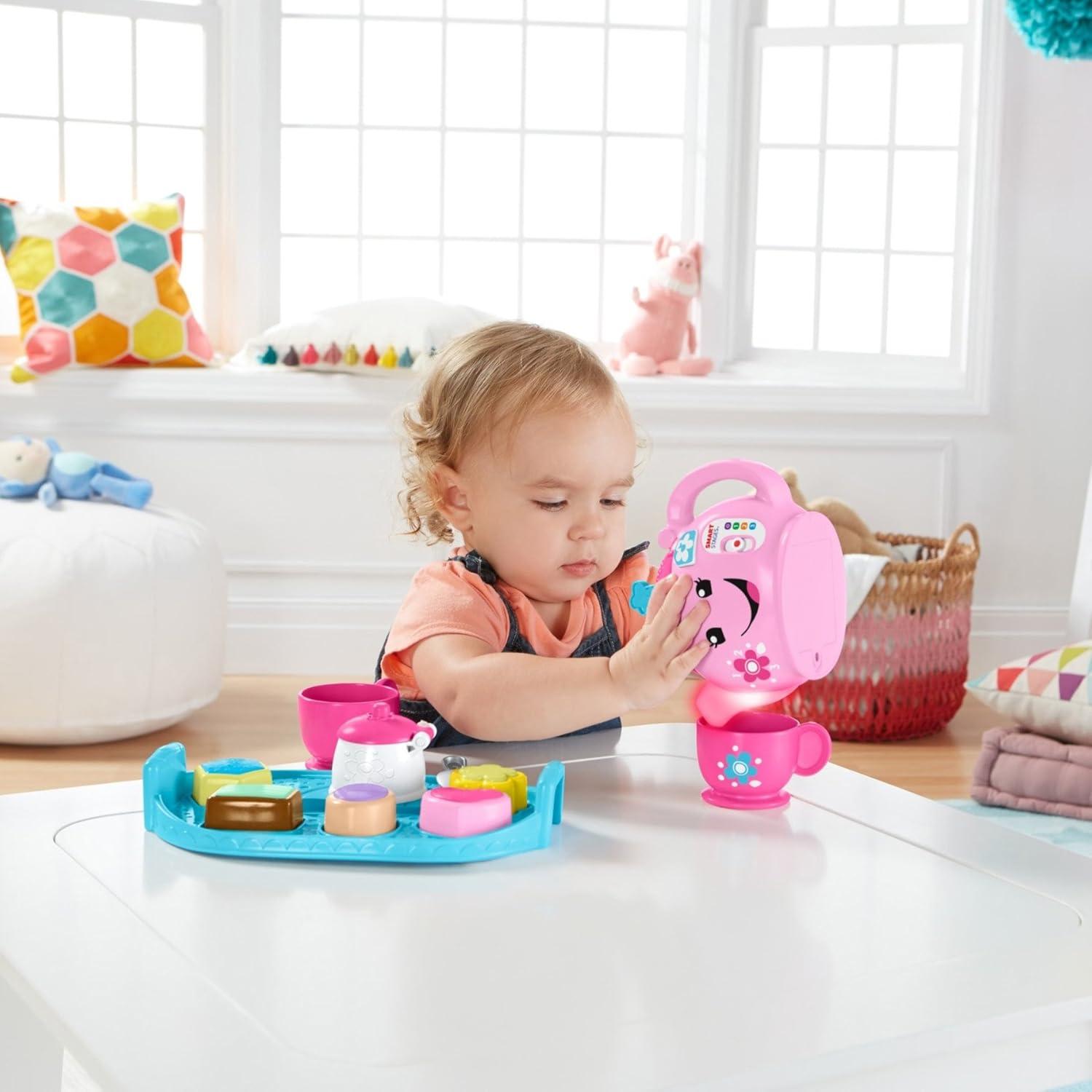imageFisherPrice Toddler Toy Laugh ampamp Learn Sweet Manners Tea Set with Music ampamp Lights for Educational Pretend Play Kids Ages 18 MonthsStandard Packaging