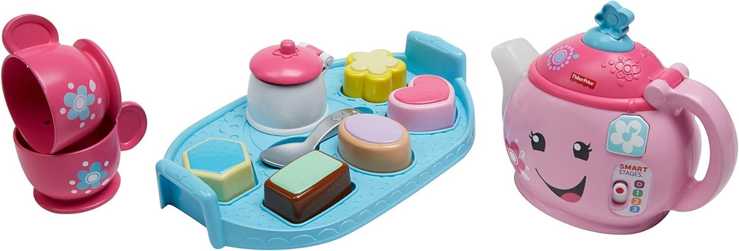 imageFisherPrice Toddler Toy Laugh ampamp Learn Sweet Manners Tea Set with Music ampamp Lights for Educational Pretend Play Kids Ages 18 MonthsStandard Packaging