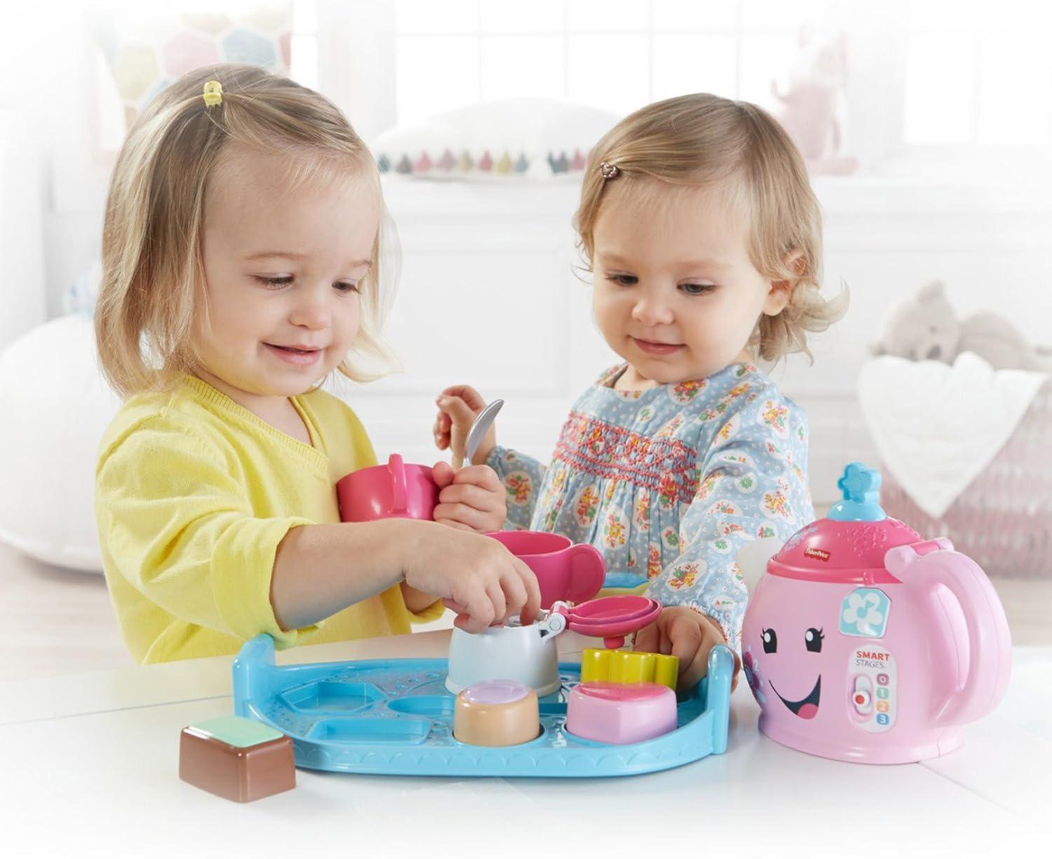imageFisherPrice Toddler Toy Laugh ampamp Learn Sweet Manners Tea Set with Music ampamp Lights for Educational Pretend Play Kids Ages 18 MonthsStandard Packaging