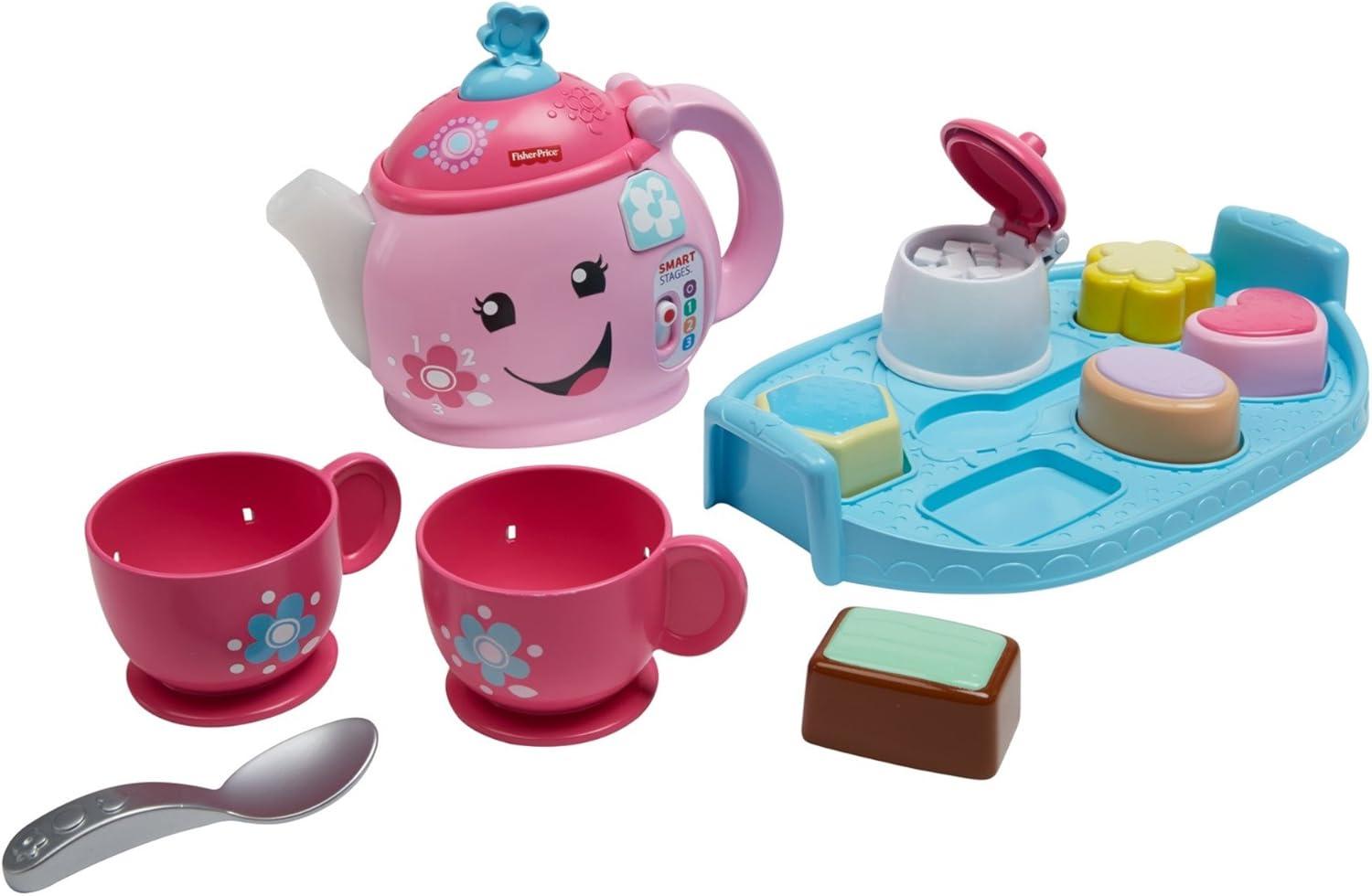 imageFisherPrice Toddler Toy Laugh ampamp Learn Sweet Manners Tea Set with Music ampamp Lights for Educational Pretend Play Kids Ages 18 MonthsStandard Packaging