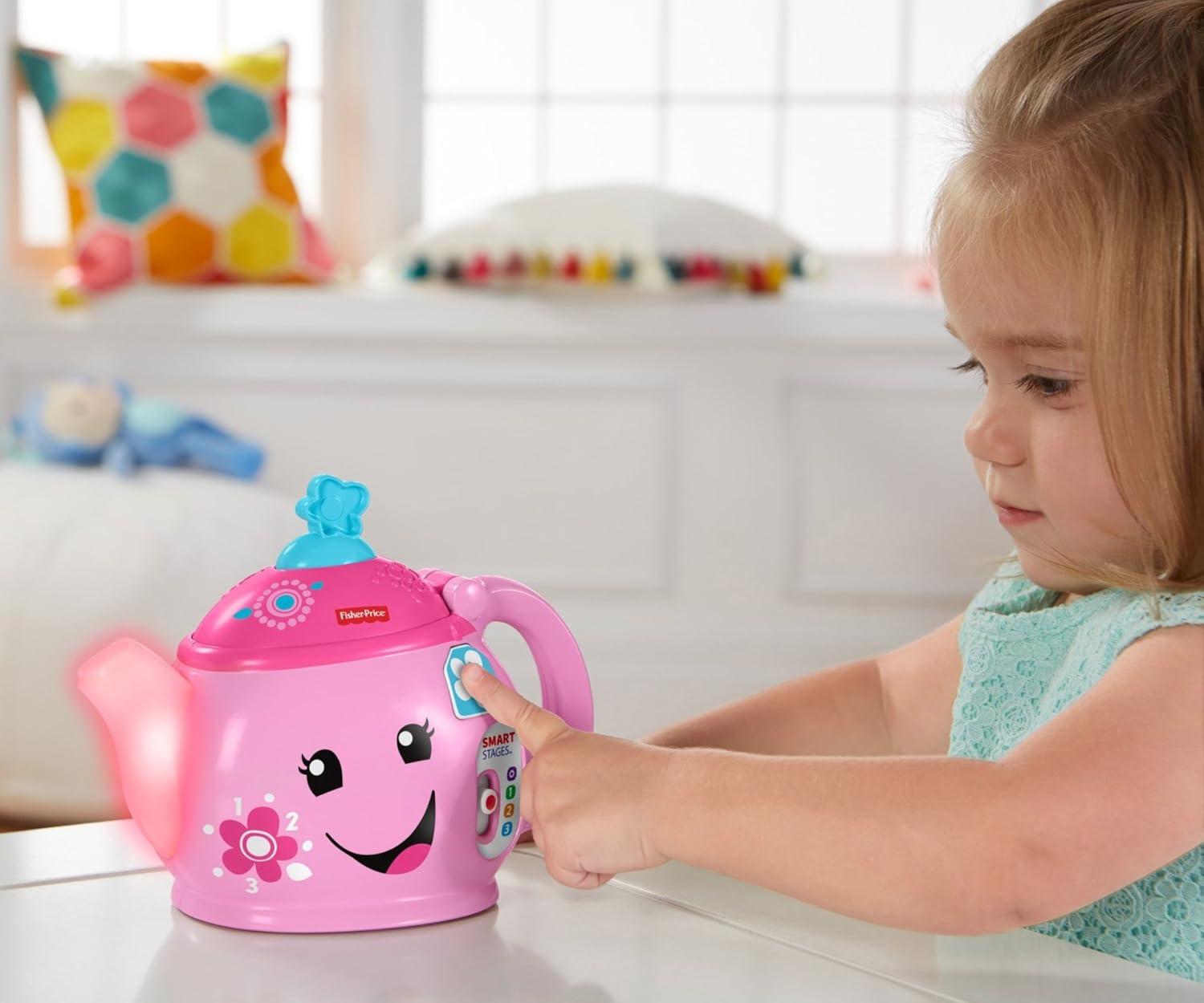 imageFisherPrice Toddler Toy Laugh ampamp Learn Sweet Manners Tea Set with Music ampamp Lights for Educational Pretend Play Kids Ages 18 MonthsStandard Packaging