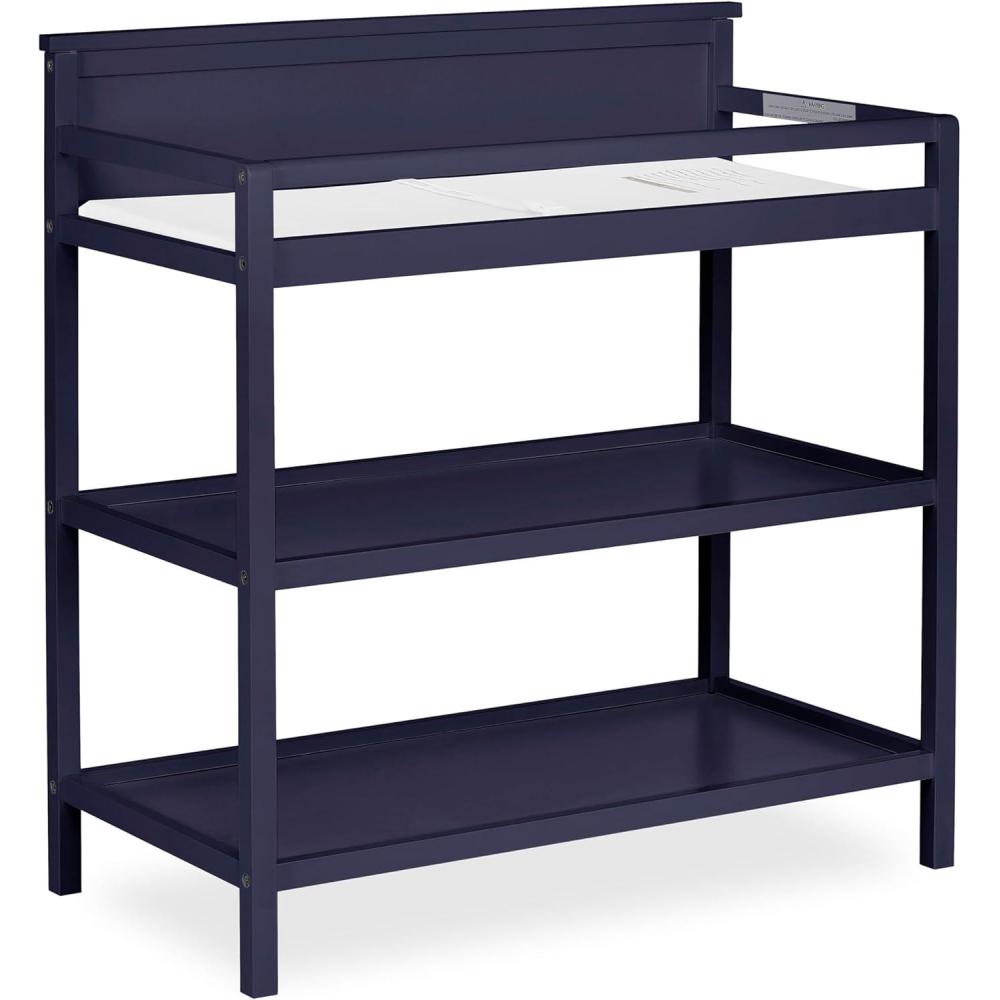 imageFisher Price by Dream On Me Baby Changing Table Matte Black Vintage Oak  Greenguard Gold ampamp JPMA Certified Wooden Nursery Dresser with Storage Shelves  Compact Sturdy ampamp EasytoClean DesignNavy