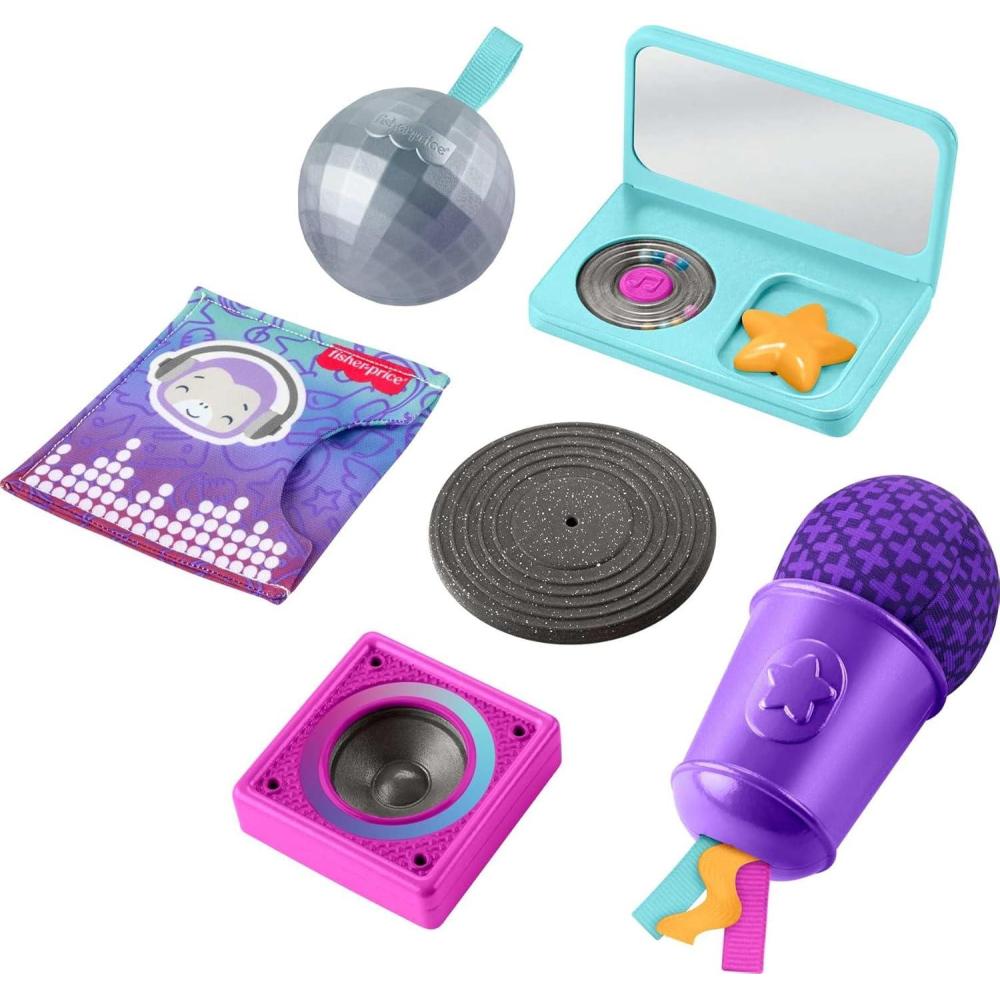 imageFisherPrice Baby Toys Mini Me Moments DJ Set 6Piece Newborn Sensory Activities for Developmental Play Infants Ages 3 Months