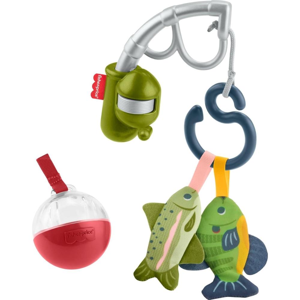 imageFisherPrice Baby Toys Mini Me Moments Reel Fun Fishing Set 4Piece Sensory Activities for Newborn Developmental Play Ages 3 Months