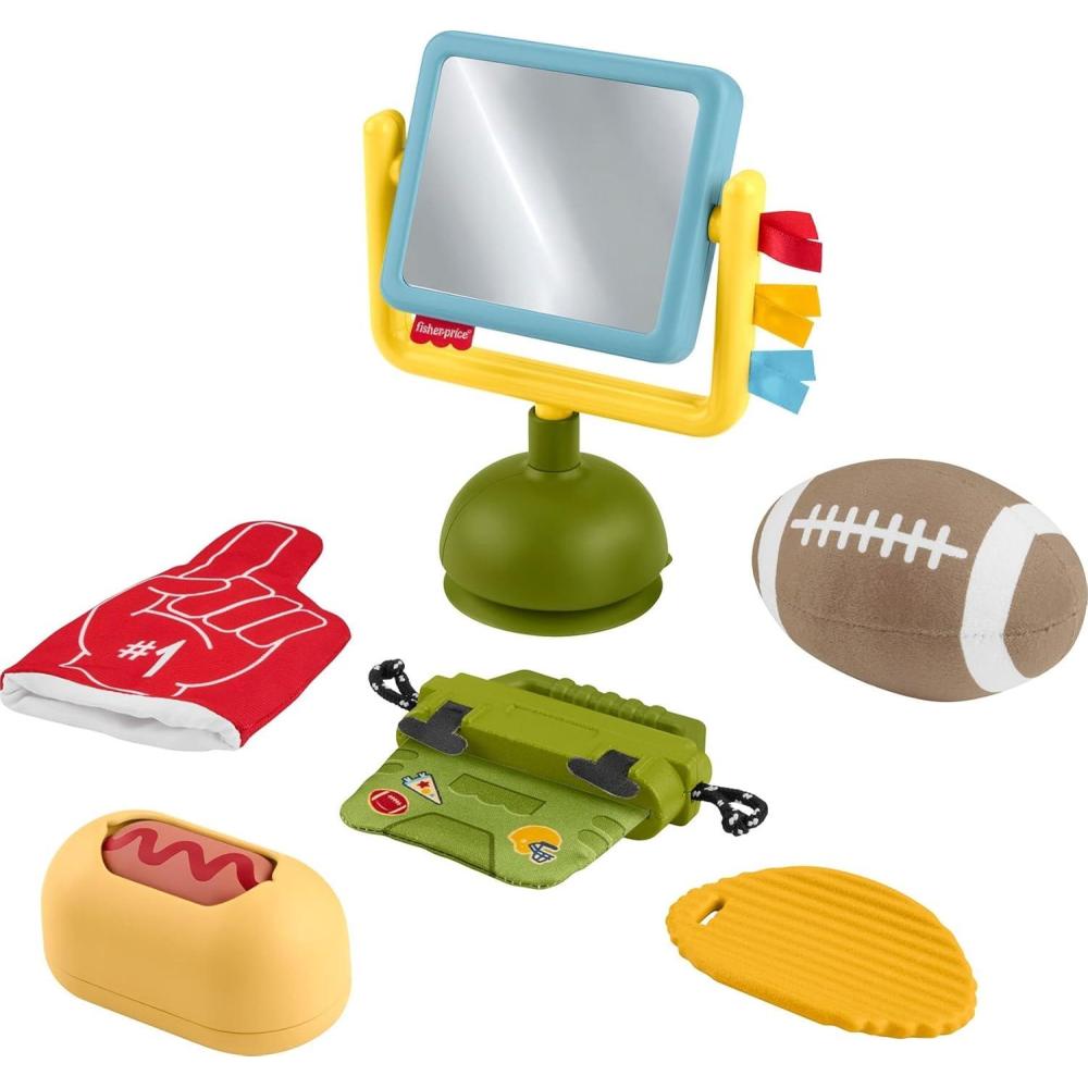 imageFisherPrice Baby Toys Mini Me Moments Tiny Tailgater Set 6 SportsThemed Sensory Activities for Newborns Ages 3 MonthsTailgater Set