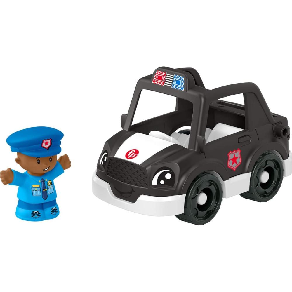 imageFisherPrice Little People Toddler Toys Police Car PushAlong Vehicle ampamp Figure for Pretend Play Preschool Kids Ages 1 Years