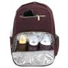 Baby Essentials Fisher-Price Signature Morgan Quilted Backpack Diaper Bag with Changing Pad, Stroller Clips, Laptop Compartment (Burgundy)