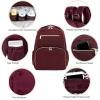 Baby Essentials Fisher-Price Signature Morgan Quilted Backpack Diaper Bag with Changing Pad, Stroller Clips, Laptop Compartment (Burgundy)