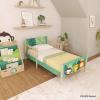 Dream On Me Fisher-Price Fauna Collection Safari Toddler Bed, Jungle Print, JPMA Certified, Easy to Assemble
