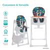 Fisher Price Tiny Bites Baby & Toddler Highchair – Cloud Grey, One-Click Folding, 7 Adjustable Height Levels, 2 Recline Positions, Removable Dishwasher-Safe Tray, Lightweight, Space-Saving(Rainbow Sherbert)