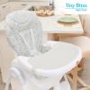 Fisher Price Tiny Bites Baby & Toddler Highchair – Cloud Grey, One-Click Folding, 7 Adjustable Height Levels, 2 Recline Positions, Removable Dishwasher-Safe Tray, Lightweight, Space-Saving(Cloud Grey)