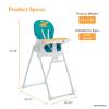 Fisher Price Tiny Bites Baby & Toddler Highchair – Cloud Grey, One-Click Folding, 7 Adjustable Height Levels, 2 Recline Positions, Removable Dishwasher-Safe Tray, Lightweight, Space-Saving(Hello Sunshine)