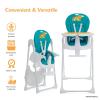 Fisher Price Tiny Bites Baby & Toddler Highchair – Cloud Grey, One-Click Folding, 7 Adjustable Height Levels, 2 Recline Positions, Removable Dishwasher-Safe Tray, Lightweight, Space-Saving(Hello Sunshine)