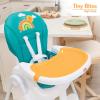 Fisher Price Tiny Bites Baby & Toddler Highchair – Cloud Grey, One-Click Folding, 7 Adjustable Height Levels, 2 Recline Positions, Removable Dishwasher-Safe Tray, Lightweight, Space-Saving(Hello Sunshine)