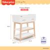 Fisher Price by Dream On Me Baby Changing Table, Matte Black Vintage Oak – Greenguard Gold & JPMA Certified, Wooden Nursery Dresser with Storage Shelves – Compact, Sturdy & Easy-to-Clean Design(Vintage White Oak)
