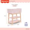 Fisher Price by Dream On Me Baby Changing Table, Matte Black Vintage Oak – Greenguard Gold & JPMA Certified, Wooden Nursery Dresser with Storage Shelves – Compact, Sturdy & Easy-to-Clean Design(Blush Pink)