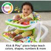 Fisher-Price Baby Portable Chair Deluxe Kick & Play Sit-Me-Up Floor Seat with Piano Learning Toy & Snack Tray for Infants to Toddlers(Green)