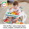 Fisher-Price Baby Portable Chair Deluxe Kick & Play Sit-Me-Up Floor Seat with Piano Learning Toy & Snack Tray for Infants to Toddlers(Multicolor)