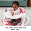 Fisher-Price Baby Portable Chair Deluxe Kick & Play Sit-Me-Up Floor Seat with Piano Learning Toy & Snack Tray for Infants to Toddlers(Pink)