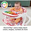 Fisher-Price Baby Portable Chair Deluxe Kick & Play Sit-Me-Up Floor Seat with Piano Learning Toy & Snack Tray for Infants to Toddlers(Pink)