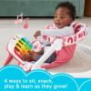 Fisher-Price Baby Portable Chair Deluxe Kick & Play Sit-Me-Up Floor Seat with Piano Learning Toy & Snack Tray for Infants to Toddlers(Pink)