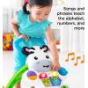Fisher-Price Baby Push Toy Learn with Me Zebra Walker Musical Learning Activity with Lights & Fine Motor Play for Infants Ages 6+ Months (Amazon Exclusive)(Standard Packaging)