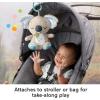 Fisher-Price Baby Stroller Toy Sing & Go Purple Monkey Musical Sensory Plush with Crinkle & Clackers for Newborns from Birth+(Koala)