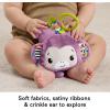 Fisher-Price Baby Stroller Toy Sing & Go Purple Monkey Musical Sensory Plush with Crinkle & Clackers for Newborns from Birth+(Monkey)