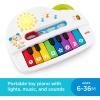 Fisher-Price Baby Toy Laugh & Learn Silly Sounds Light-Up Piano Musical Instrument with Learning Songs for Infants Ages 6+ Months​(Small)