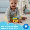 Fisher-Price Baby Toy Poppity Pop Dump Truck Push-Along Vehicle with Fine Motor Activities for Infants Ages 6+ Months(Multicolor)