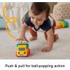 Fisher-Price Baby Toy Poppity Pop Dump Truck Push-Along Vehicle with Fine Motor Activities for Infants Ages 6+ Months(Multicolor)
