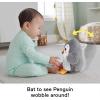 Fisher-Price Baby Tummy Time Toy Flap & Wobble Penguin, Plush with Music & Motion for Sensory Play Newborns Ages 0+ Months(Small)