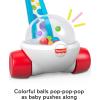 Fisher-Price Baby & Toddler Toy Corn Popper Blue Push-Along with Ball-Popping Action for Infants Ages 1+ Years, 2-Piece Assembly