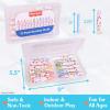 Fisher-Price™ Dustless Chalk Set – 12 Bright Colors with Adjustable Holders, Portable Storage Case, Washable Art Supplies, Safe & Non-Toxic, Draw on Chalkboards, Sidewalks, and Paper