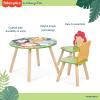 Fisher-Price Fauna Collection Pride Rock Table Chair Set by Dream On Me, Jungle Print, Easy to Assemble, Crafted from Durable New Zealand Pinewood