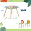 Fisher-Price Fauna Collection Pride Rock Table Chair Set by Dream On Me, Jungle Print, Easy to Assemble, Crafted from Durable New Zealand Pinewood