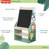 Fisher-Price Fauna Collection Wild Wonder Artist Center by Dream On Me, Jungle Print, Built-in Blackboard, Crafted with Durable Pinewood