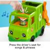 Fisher-Price Little People Musical Toddler Toy Recycling Truck Garbage Vehicle with Figure for Pretend Play Ages 1+ Years
