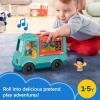 Fisher-Price Little People Musical Toddler Toy Serve It Up Food Truck Vehicle with 2 Figures for Pretend Play Kids Ages 1+ Years​