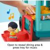 Fisher-Price Little People Musical Toddler Toy Serve It Up Food Truck Vehicle with 2 Figures for Pretend Play Kids Ages 1+ Years​