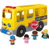 Fisher-Price Little People Toddler Learning Toy, Big Yellow Bus Musical Pull-Along Vehicle for Pretend Play Kids Ages 1+ Years(English)