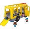 Fisher-Price Little People Toddler Learning Toy, Big Yellow Bus Musical Pull-Along Vehicle for Pretend Play Kids Ages 1+ Years(Multilanguage)