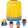 Fisher-Price Little People Toddler Learning Toy, Big Yellow Bus Musical Pull-Along Vehicle for Pretend Play Kids Ages 1+ Years(Multilanguage)