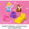 Fisher-Price Little People Toddler Toy Disney Princess Cinderella On-The-Go Playset with Figures for Pretend Play Kids Ages 18+ Months