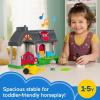 Fisher-Price Little People Toddler Toy Friendly Horses Stable Playset with Sounds, Figures & Accessories for Kids Ages 1+ Years(Little People Stable)