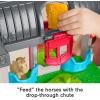 Fisher-Price Little People Toddler Toy Friendly Horses Stable Playset with Sounds, Figures & Accessories for Kids Ages 1+ Years(Little People Stable)
