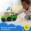 Fisher-Price Little People Toddler Toy Push & Play Tractor Push-Along Musical Farm Vehicle with 2 Figures for Pretend Play Kids Ages 1+ Years