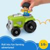 ​Fisher-Price Little People Toddler Toy Tractor and Farmer Character Figure for Preschool Pretend Play Kids Ages 1+ Years(4.9173 inches)